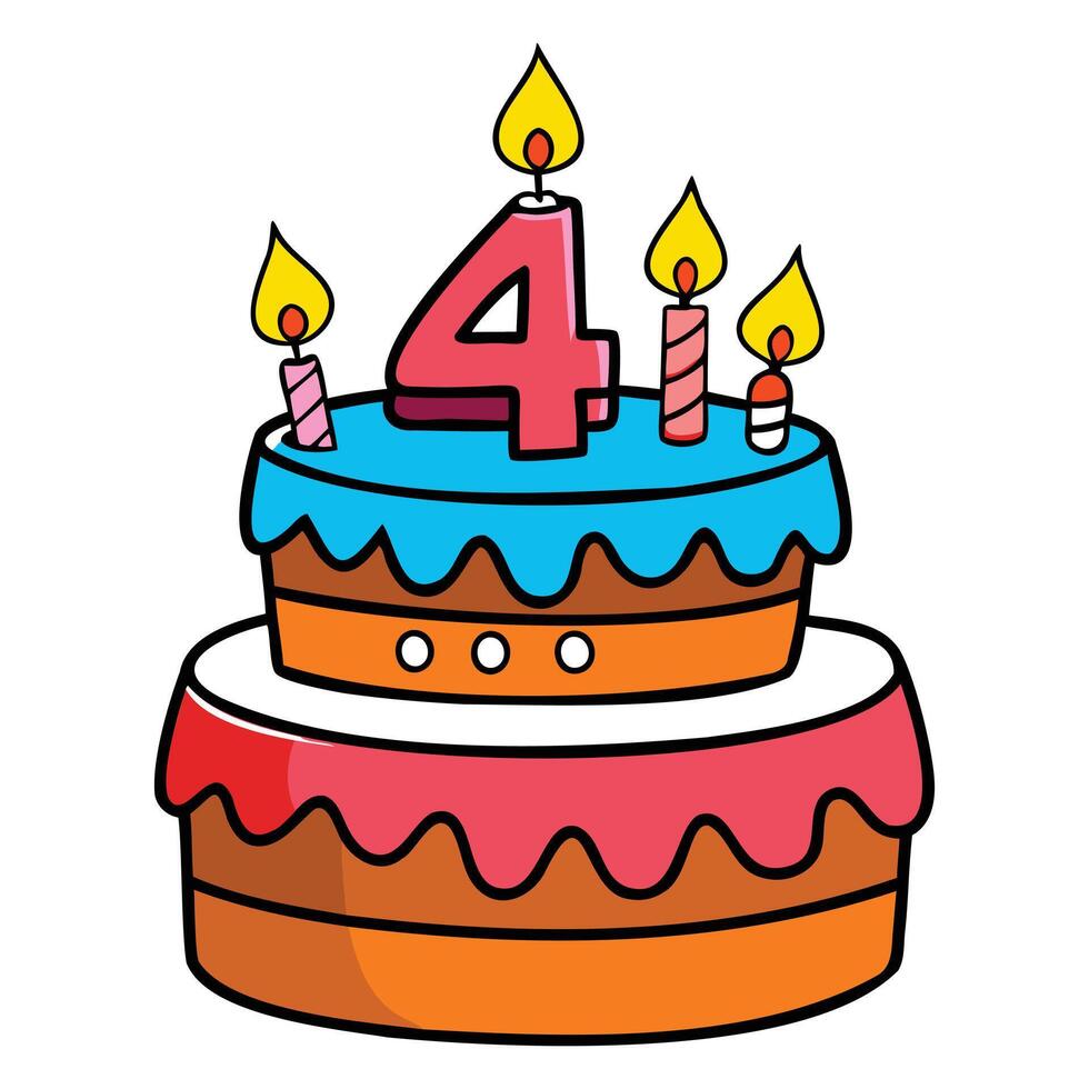 Numbered Birthday Treat Illustrations vector