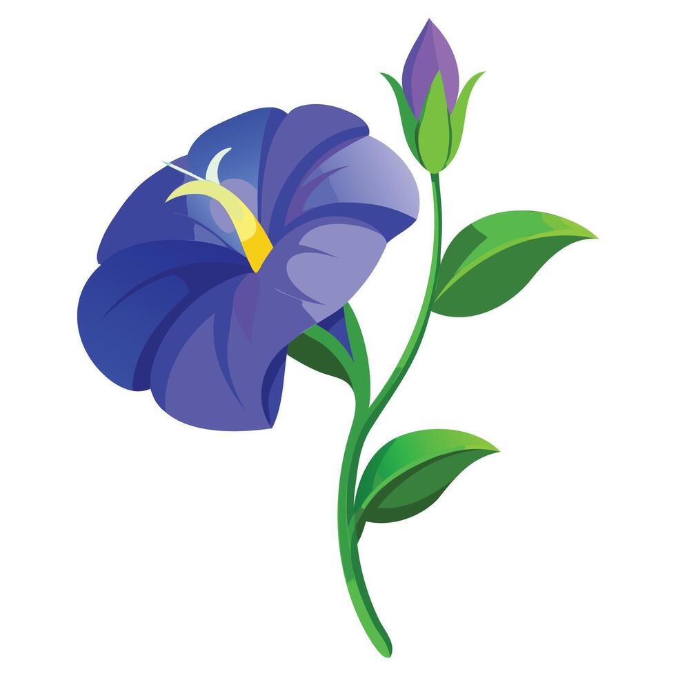 Enchanting Blue Flower Illustrations vector