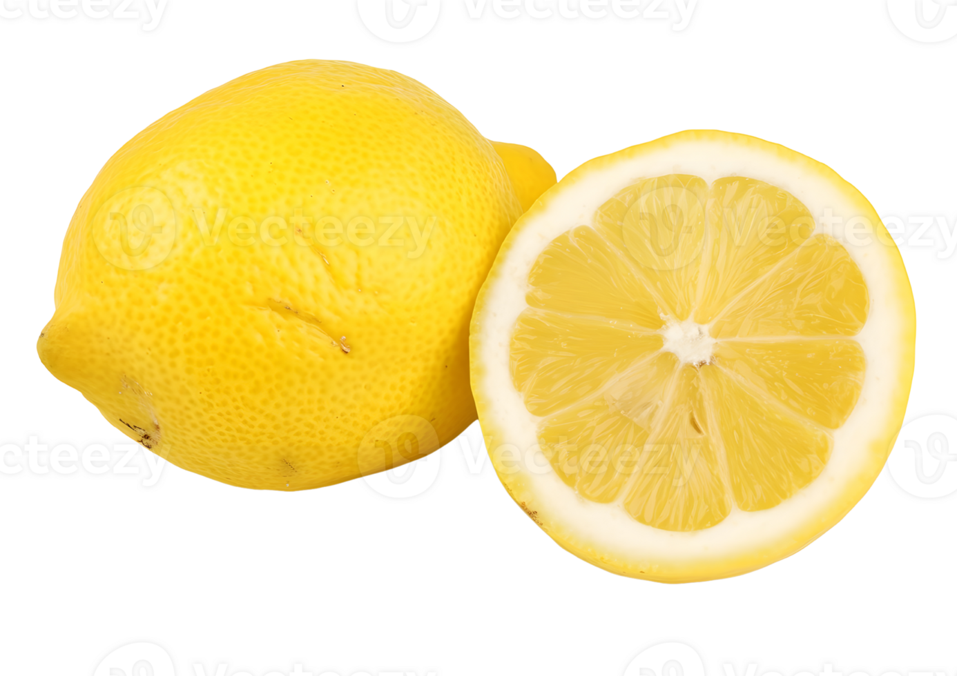 Lemon fruit transparent background for culinary and design use. png