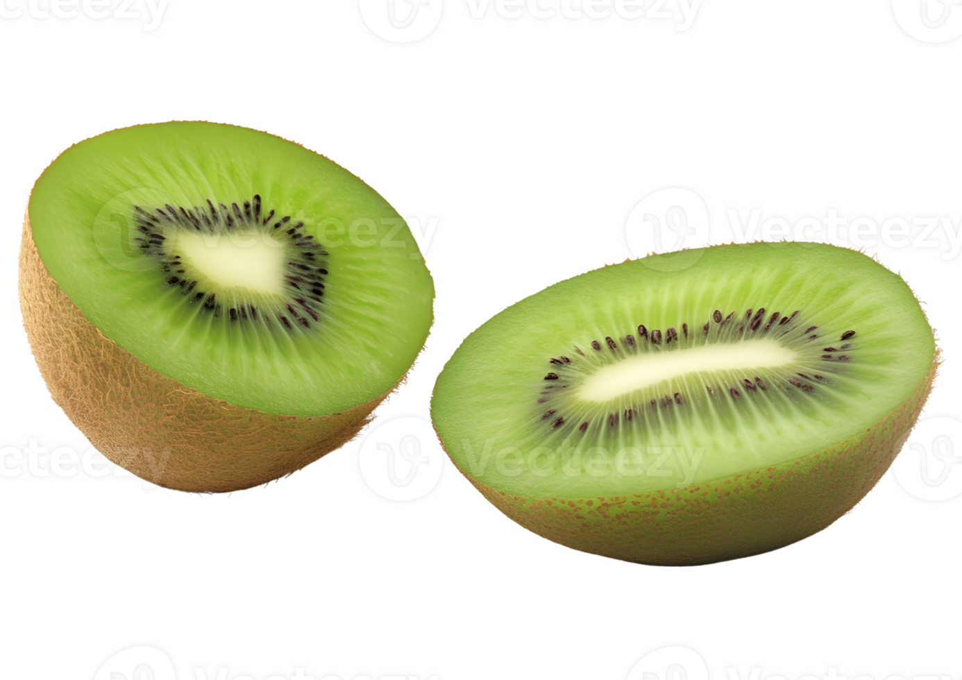 Kiwi fruit with transparent background for culinary and design applications. png