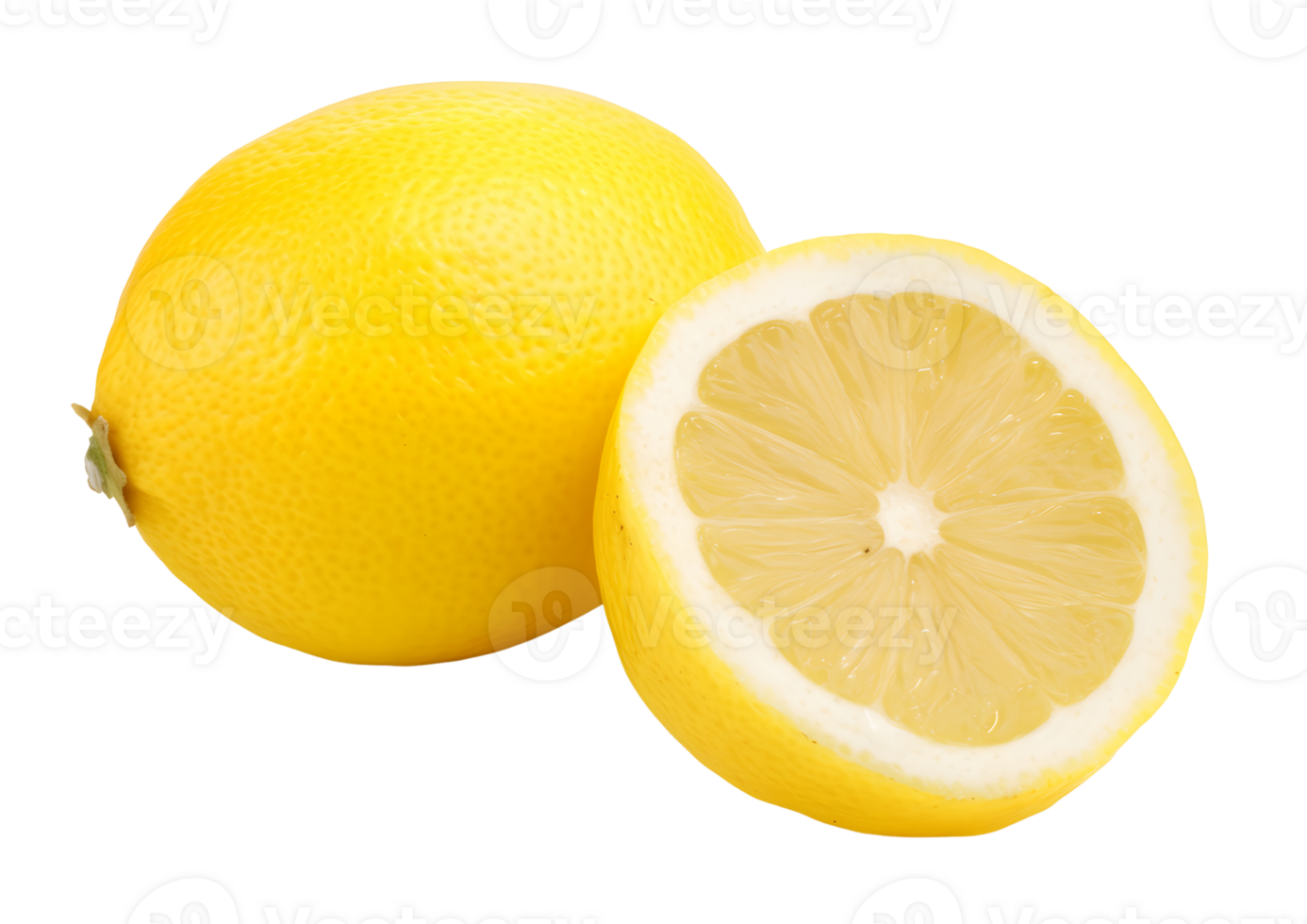 Fresh lemon fruit with transparent background for culinary and creative projects. png