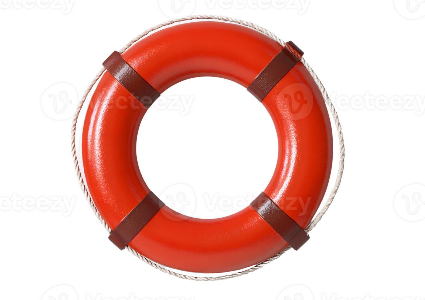 Bright life preserver transparent background for safety and nautical themes. png