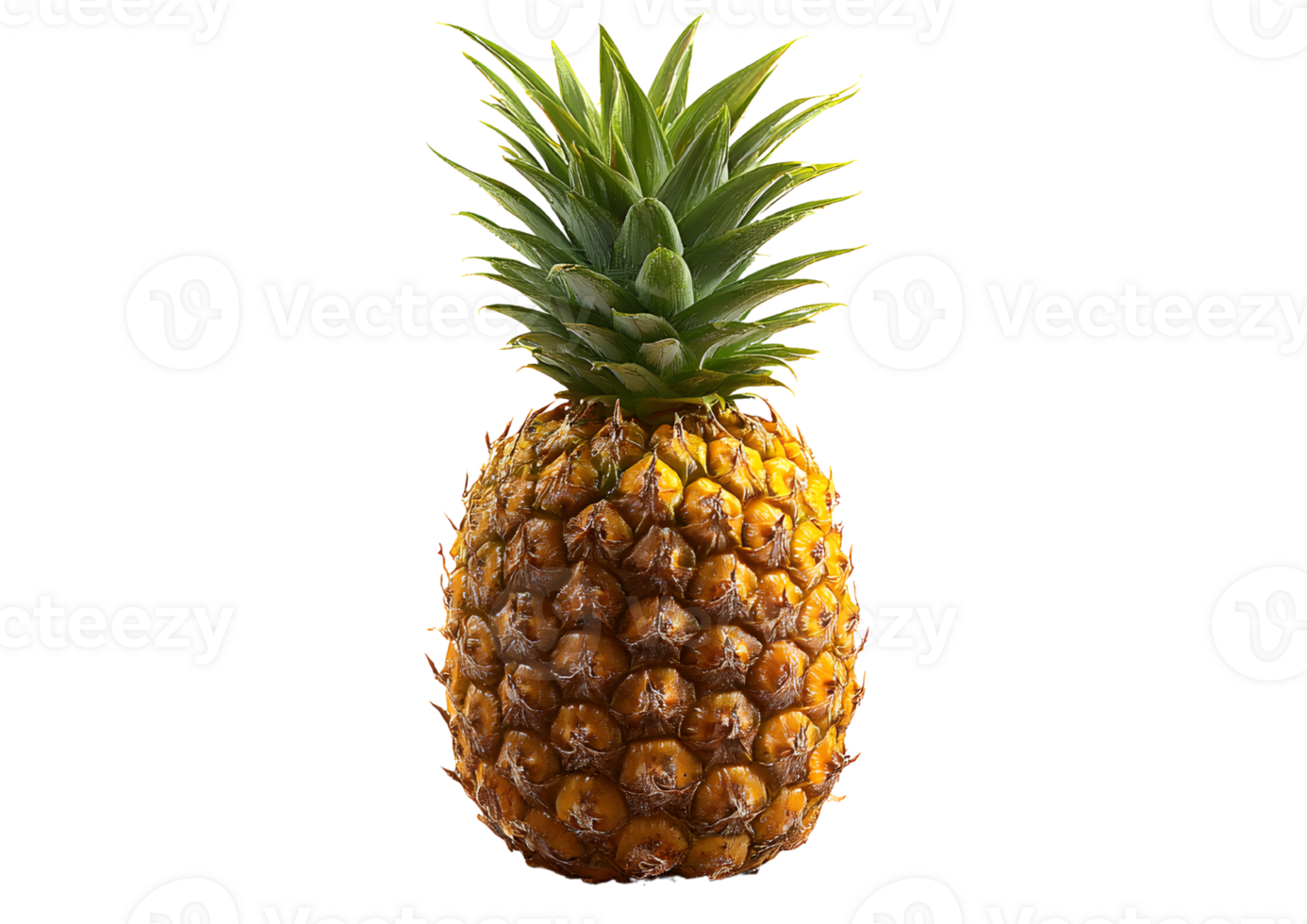 Pineapple image with a transparent background for versatile usage in designs. png
