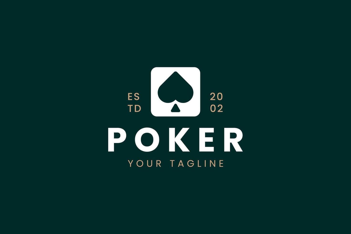 Flat design poker icon for mobile games, web UI, or gambling promotions. vector
