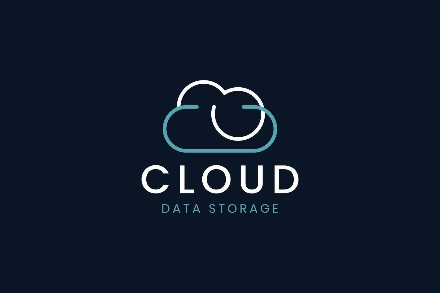 Abstract cloud logo ideal for data centers, startups, or online platforms. vector
