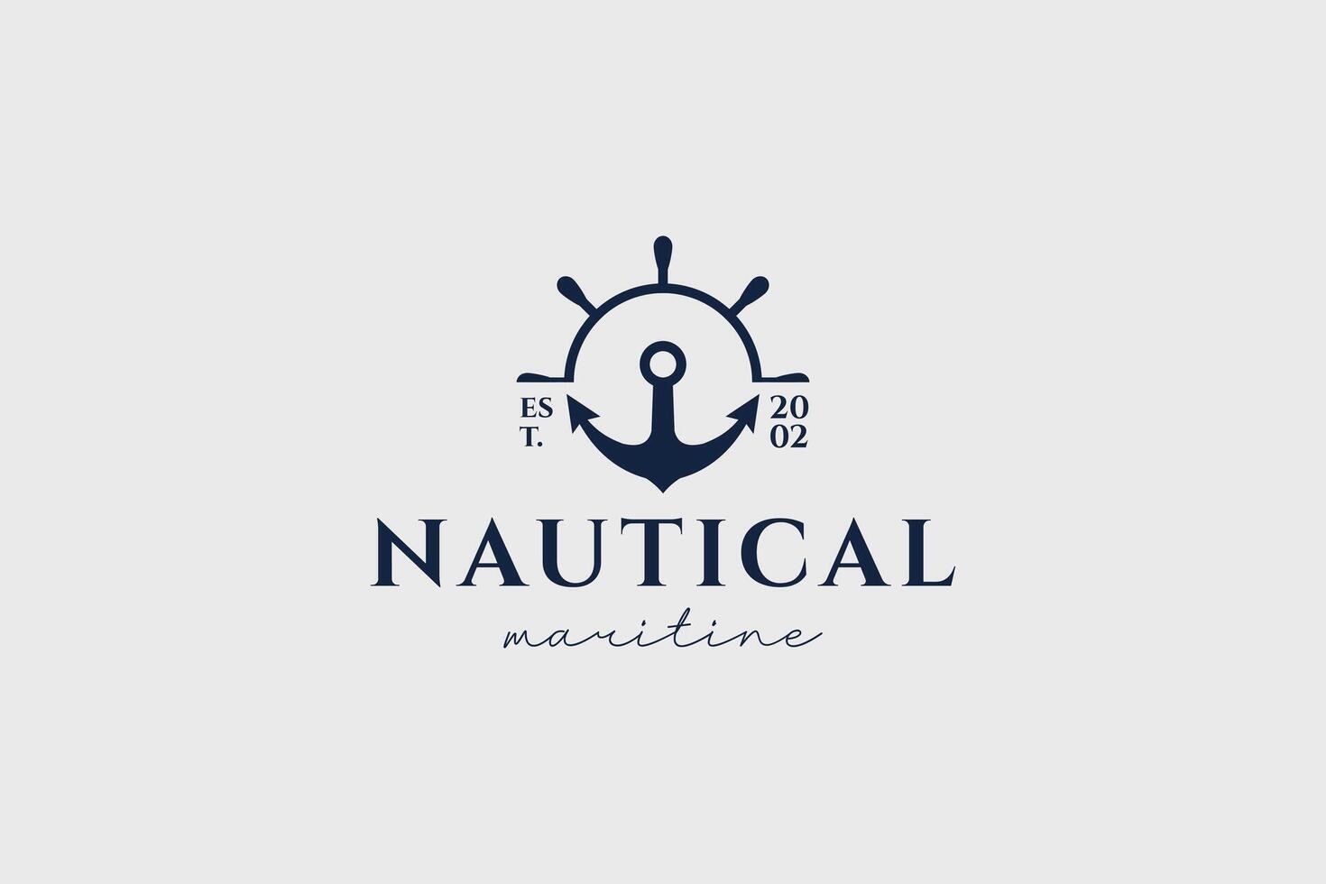 Modern anchor design great for branding beachwear, cruise lines, or travel blogs. vector