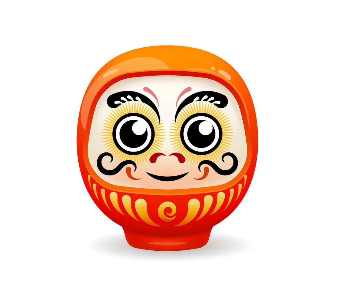 Daruma or Japanese doll of Bodhidharma symbol vector
