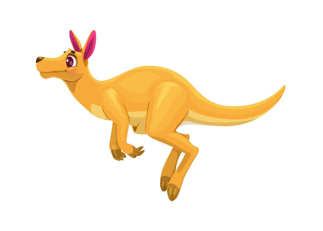 Cartoon funny jumping kangaroo animal character vector