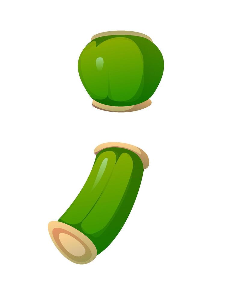Garden bamboo plant font punctuation semicolon vector