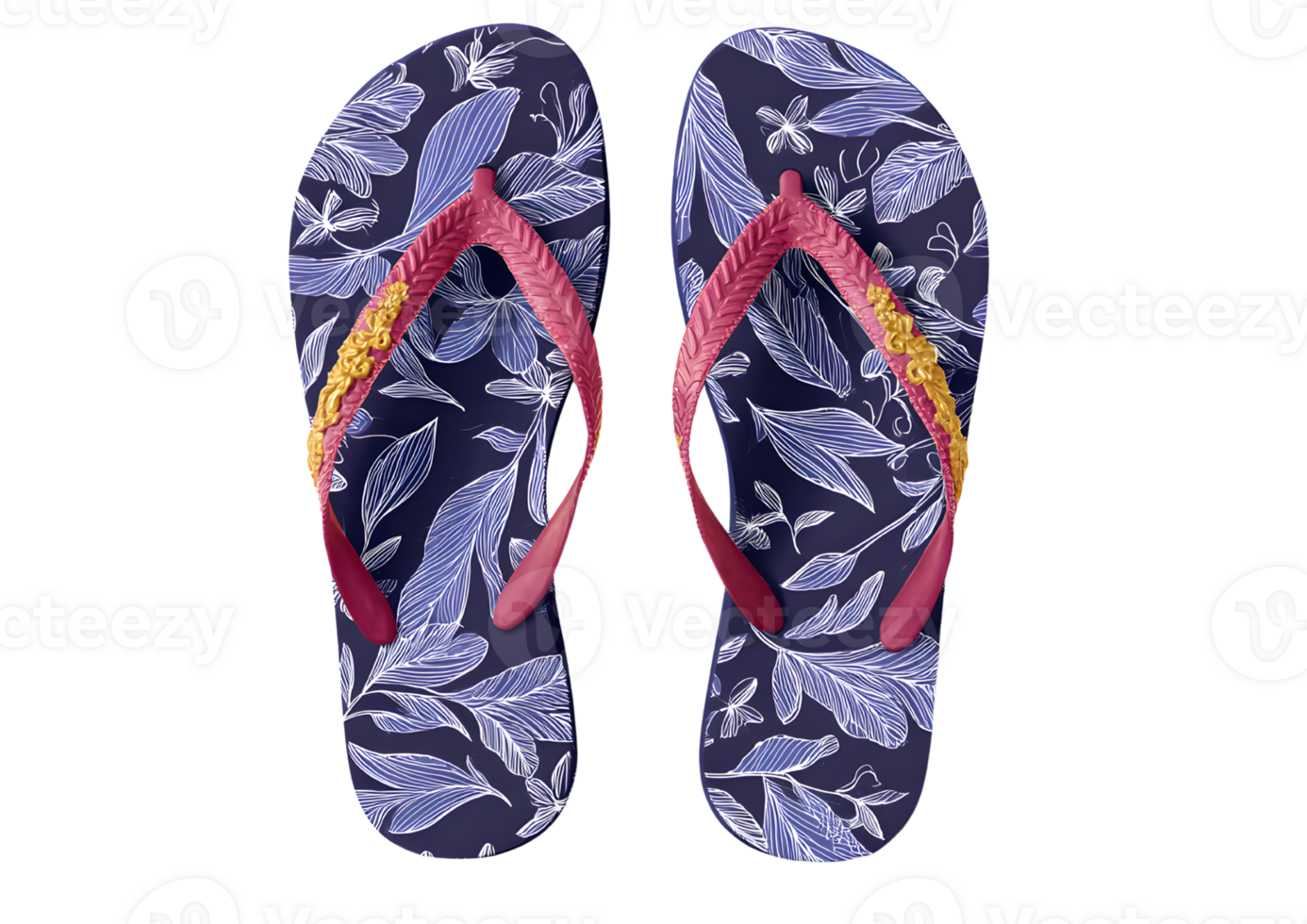 Stylish flip flop graphic with transparent background in format, perfect for fashion and travel projects. png