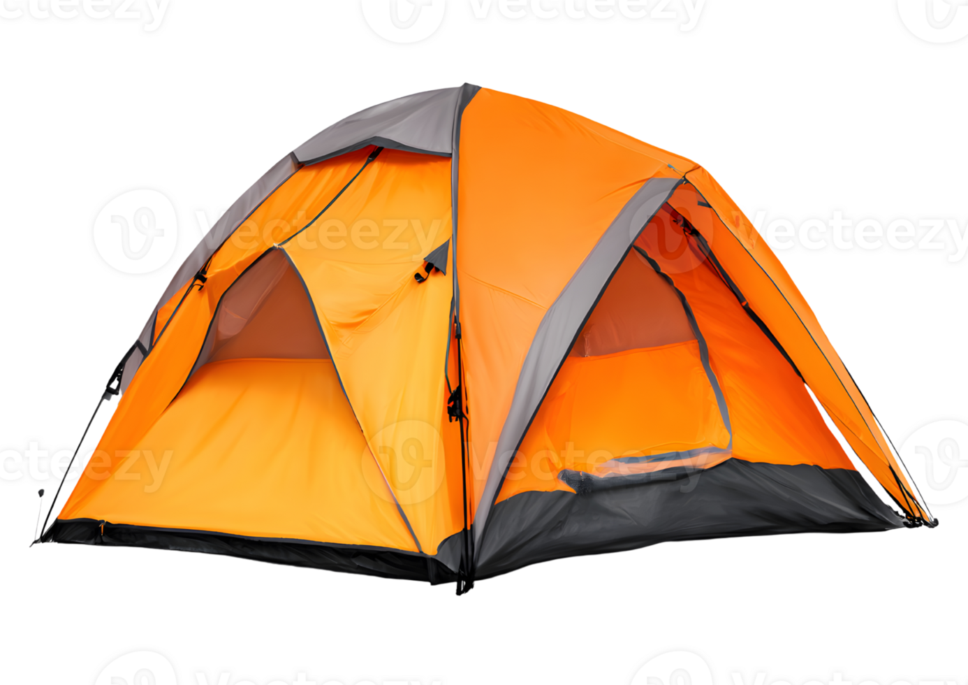 Simple camping tent illustration in format with transparent background ideal for outdoor activities. png