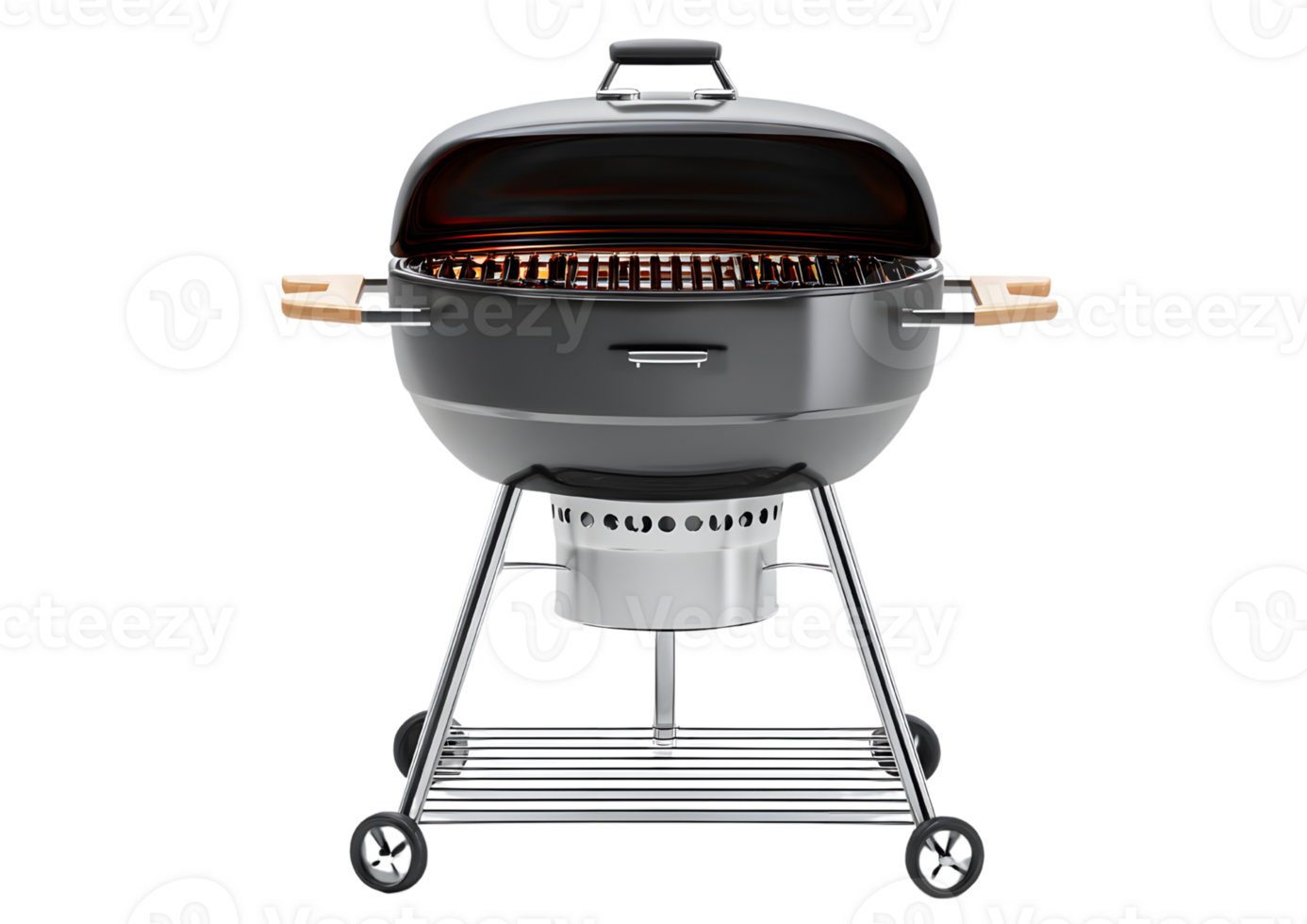 Stylish BBQ grill graphic with a transparent background in format, ideal for outdoor party invitations and food-related promotions. png