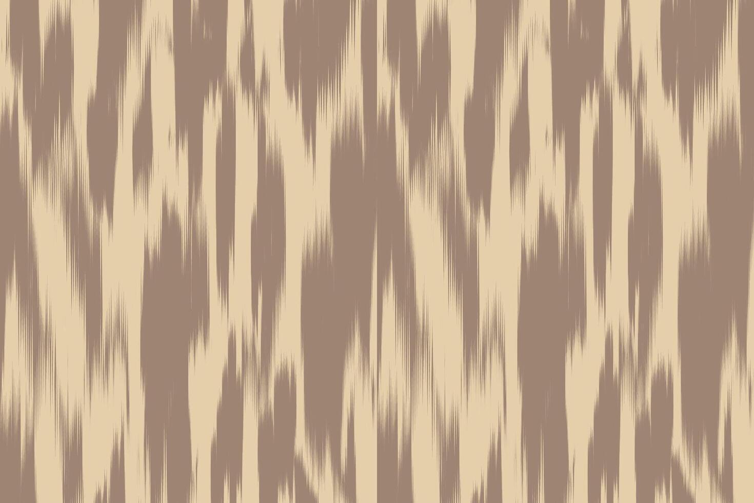 Abstract Ikat Fabric Texture in Brown and Beige Tones. vector