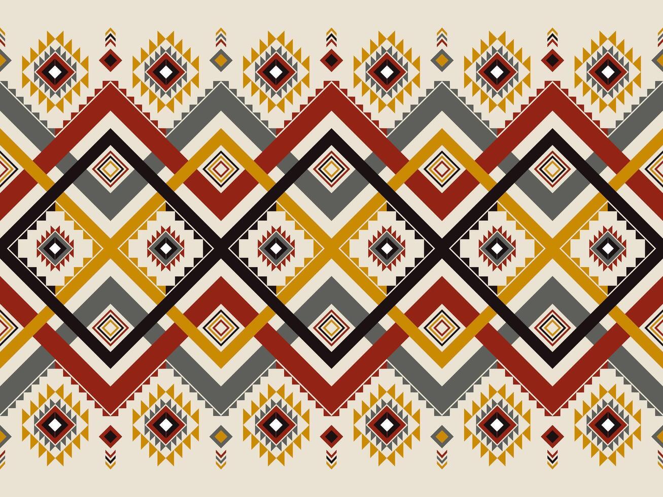 American Navajo pattern design. Ethnic ornament on the carpet. Aztec style. Tribal. motif. Boho, clothing, textile, wrapping, background, wallpaper, carpet, embroidery, print vector