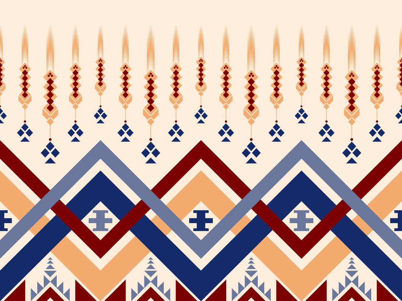 Ethnic pattern. Tribal geometric background. Aztec Boho geometric pattern. vector