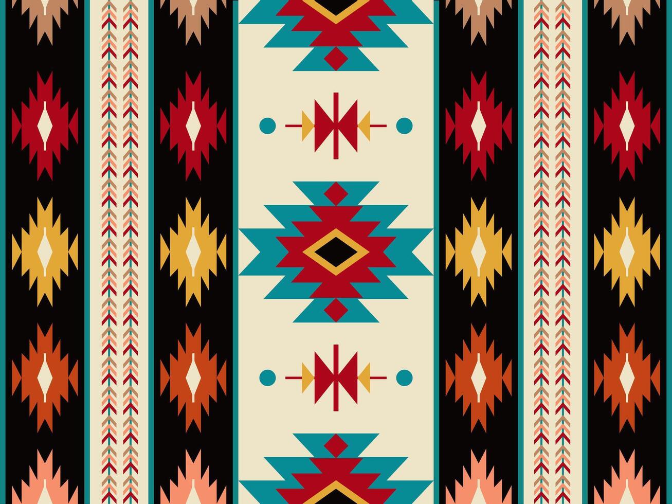 Geometric Tribal Textile Design. Navajo pattern design. Native American style. vector