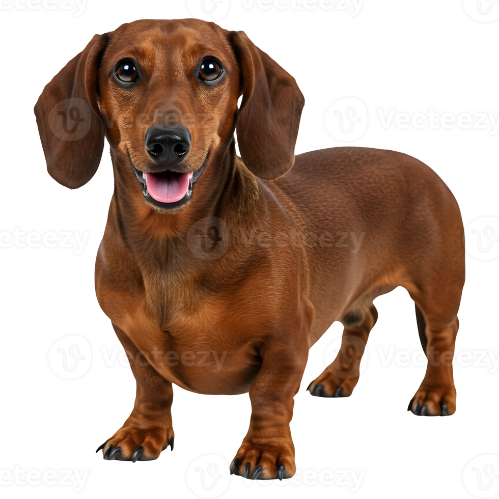 The Joyful Expression of a Smooth-Haired Red Dachshund png