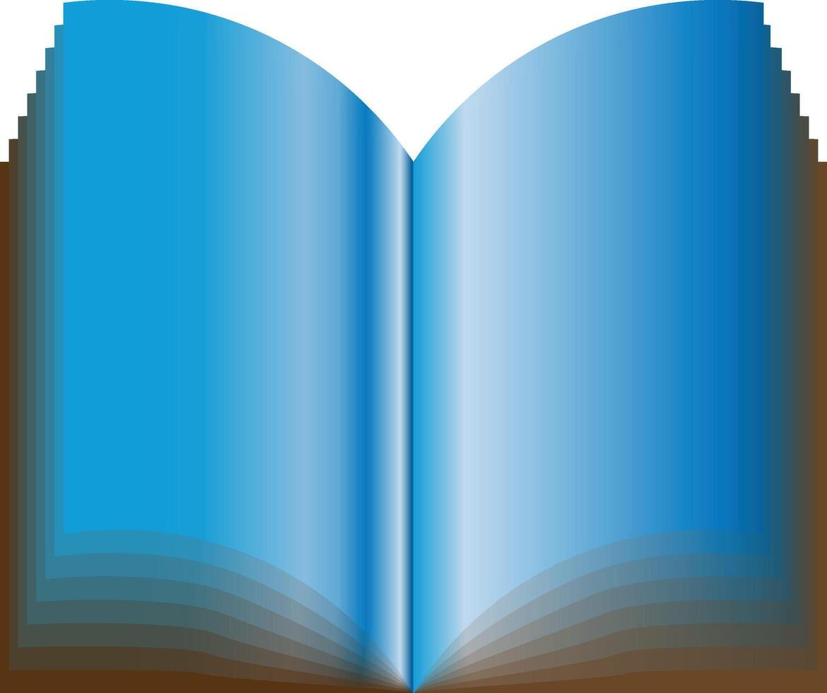 Open blue book illustration graphic design vector