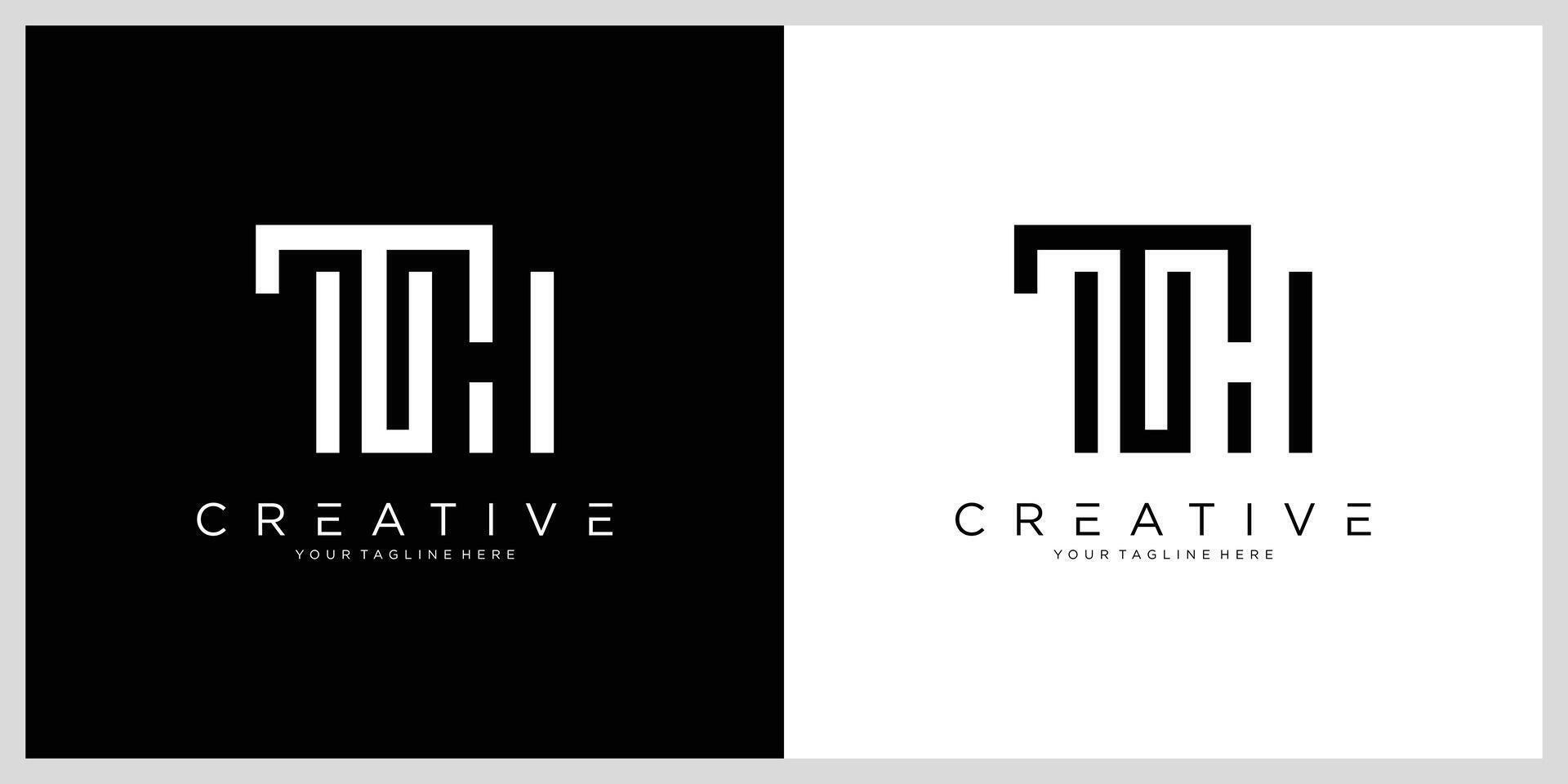 Initial TH or HT Logo Design vector