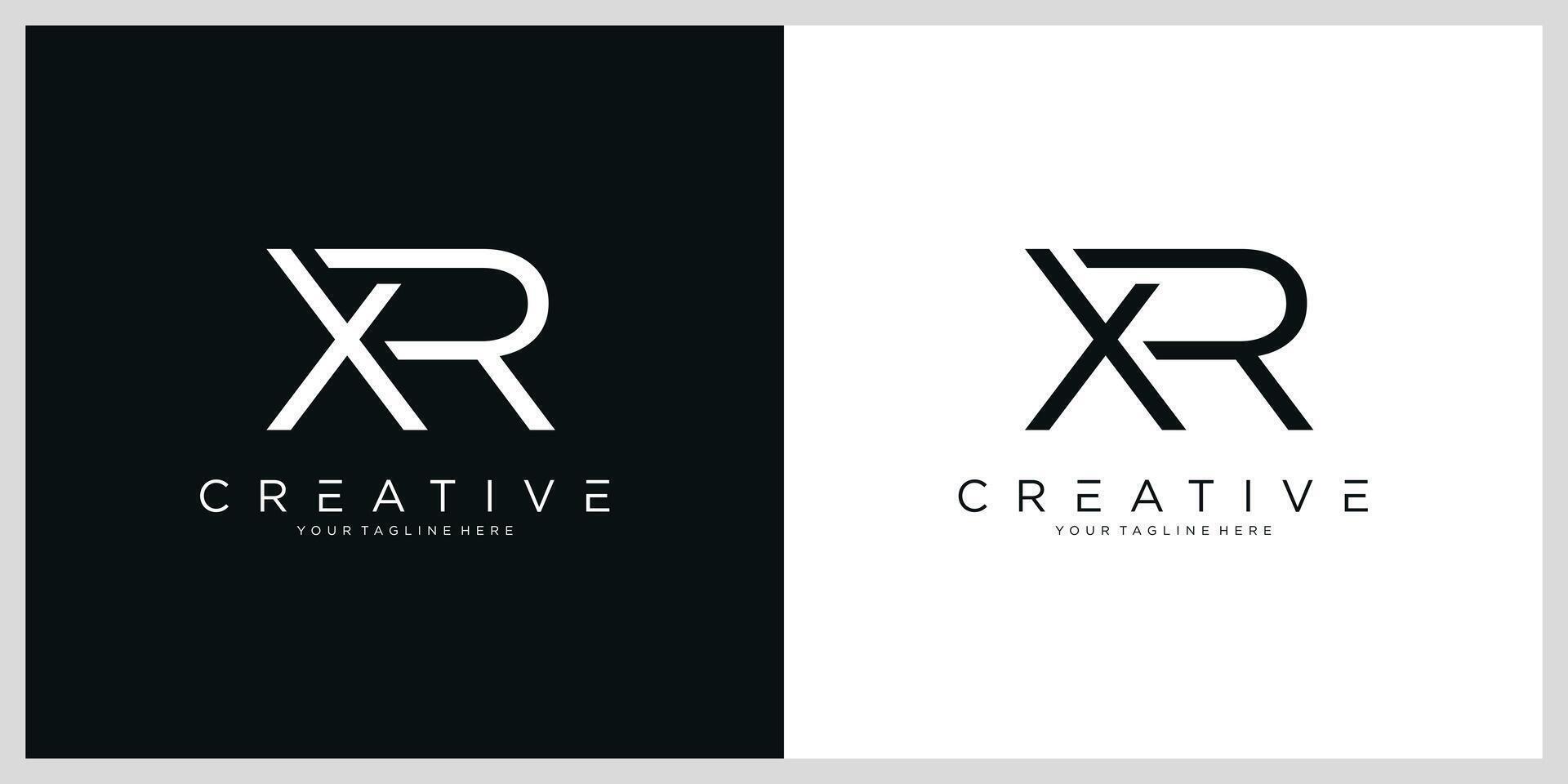 Initial XR or RX letter logo design vector