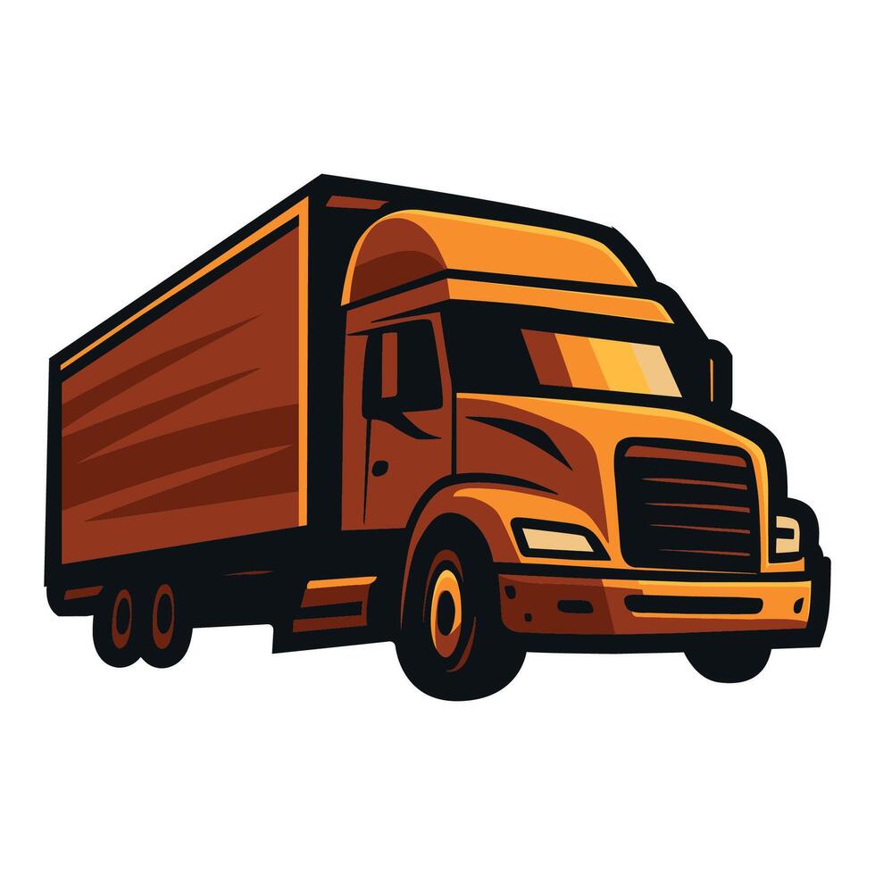 a truck is shown in a cartoon style vector