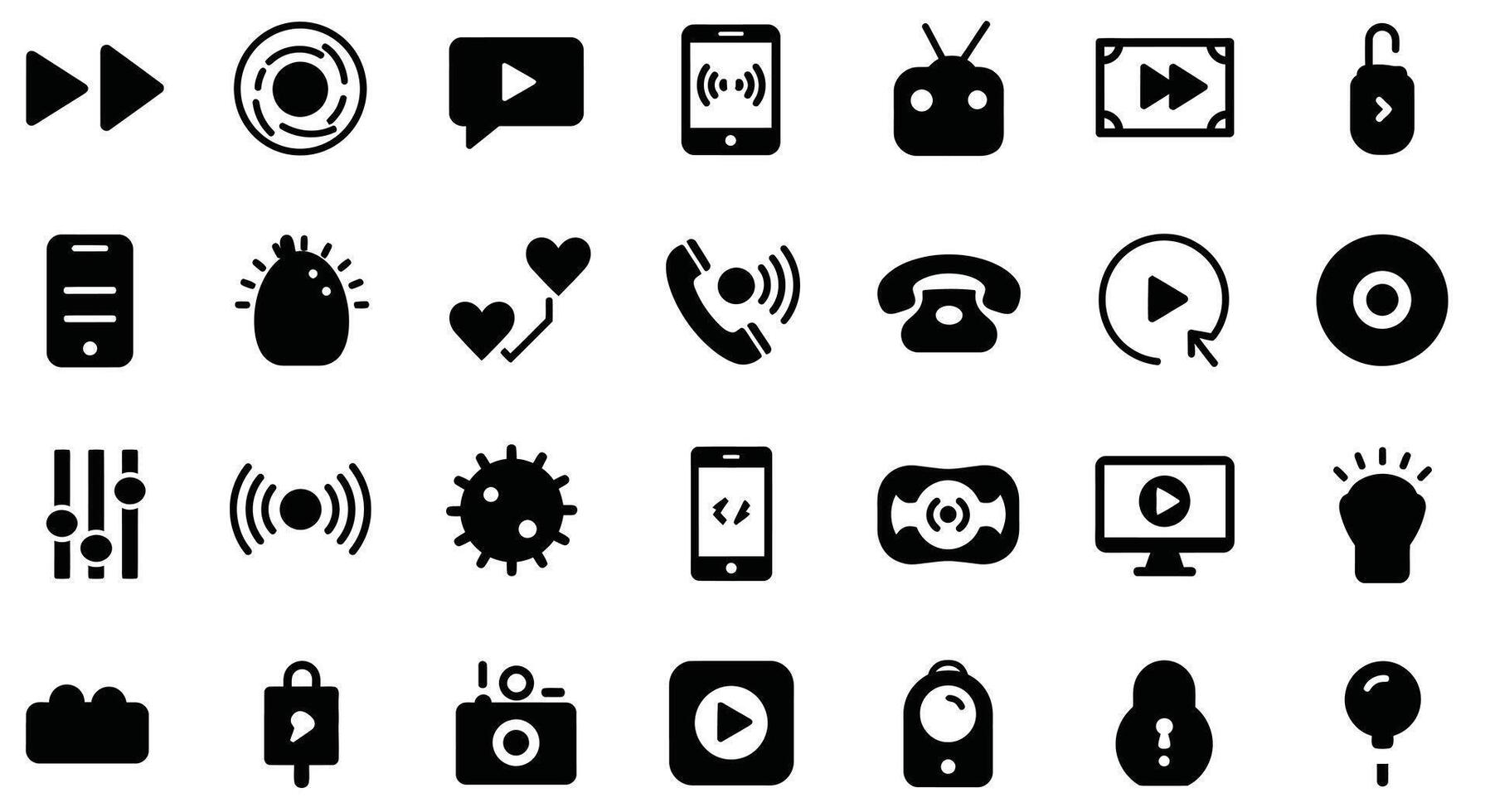 various icons for various devices and devices vector