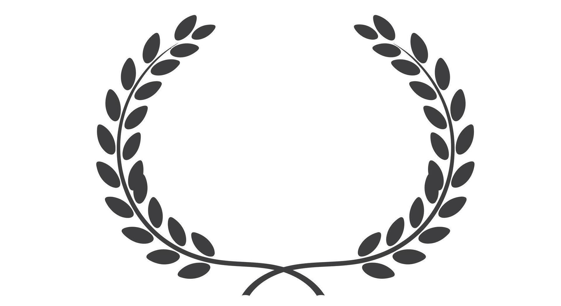 A laurel wreath icon set vector