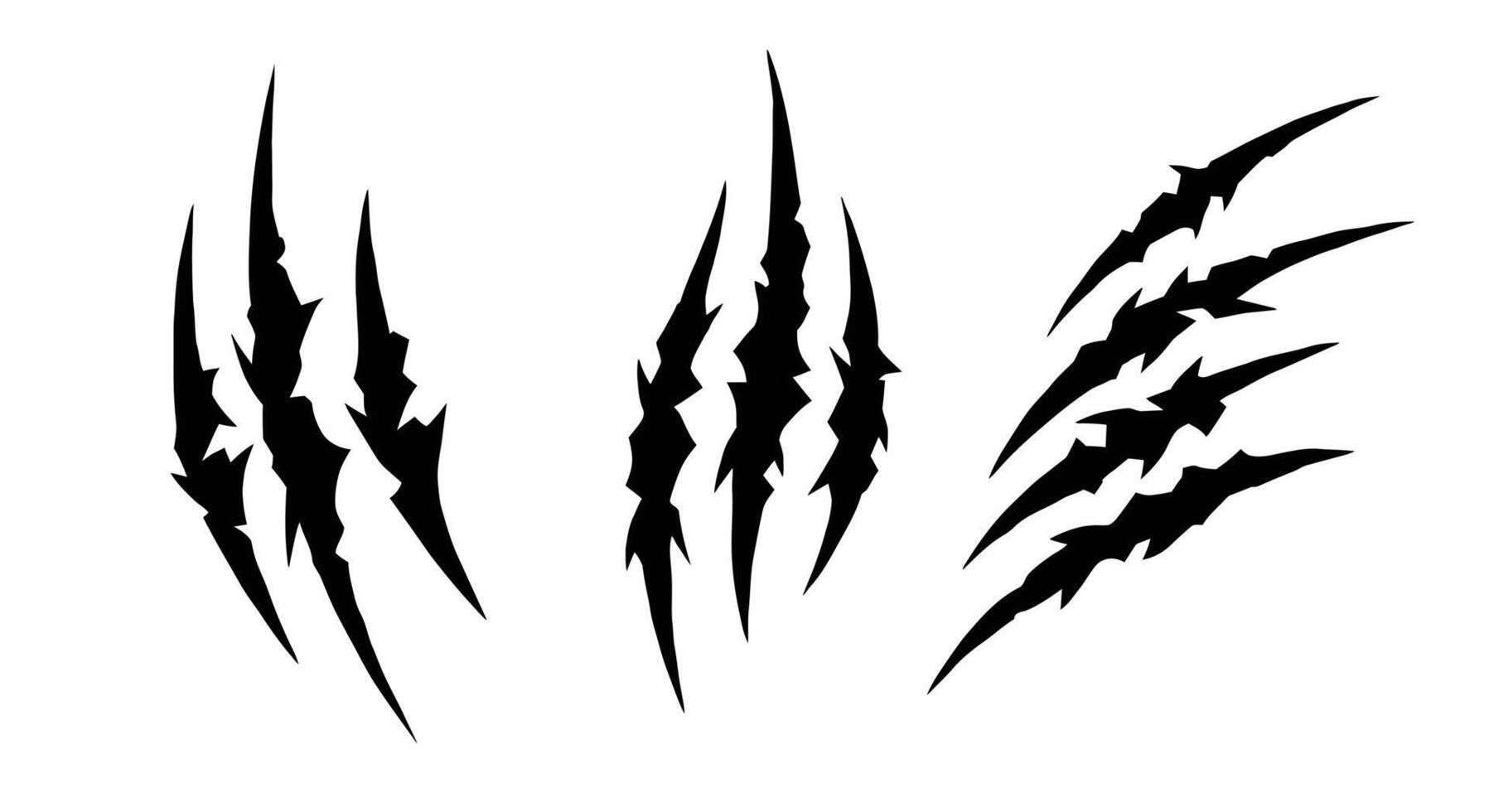 a set of claws and claws with a white background vector