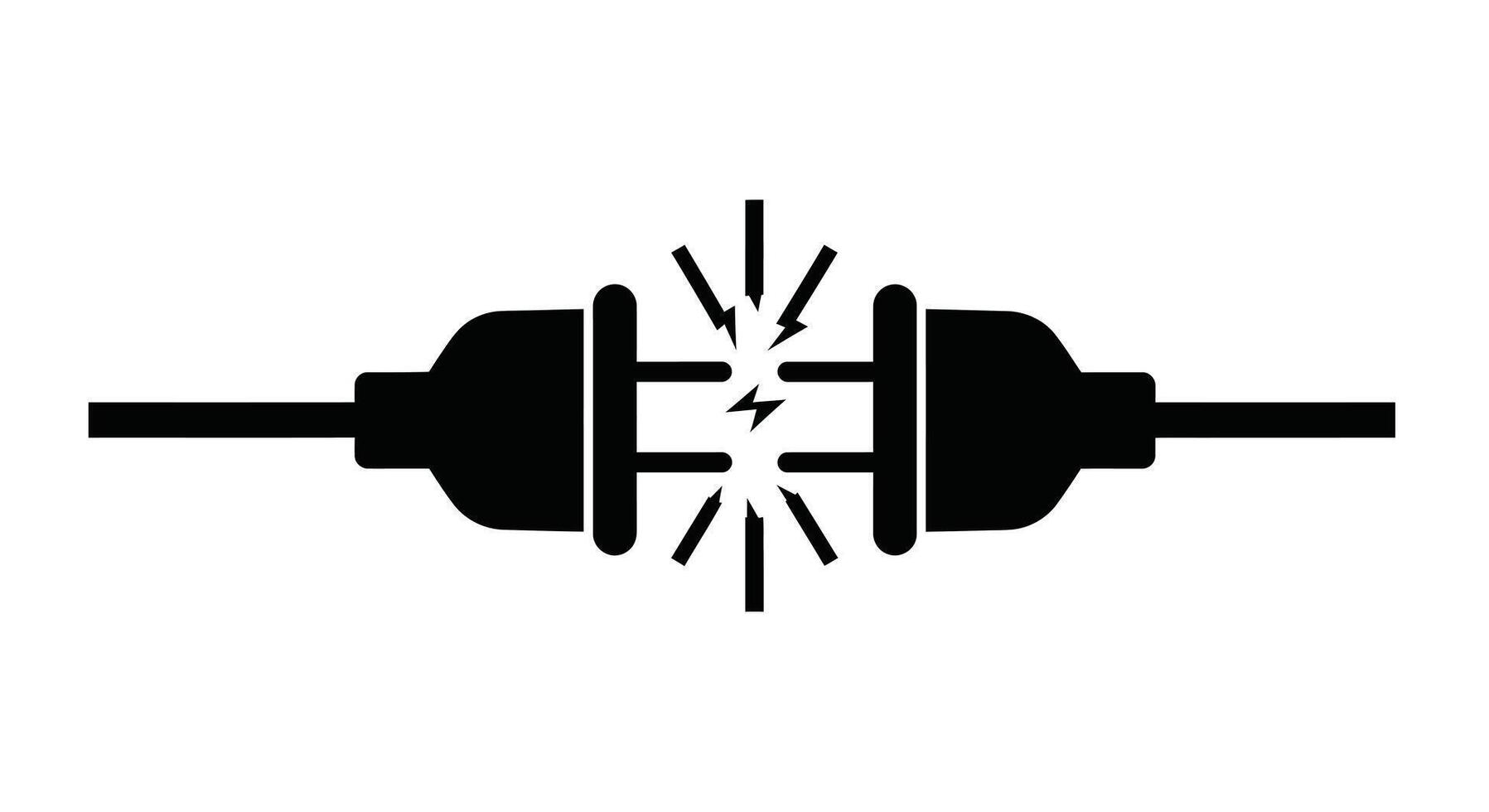 electricity plug icon illustration on white background vector