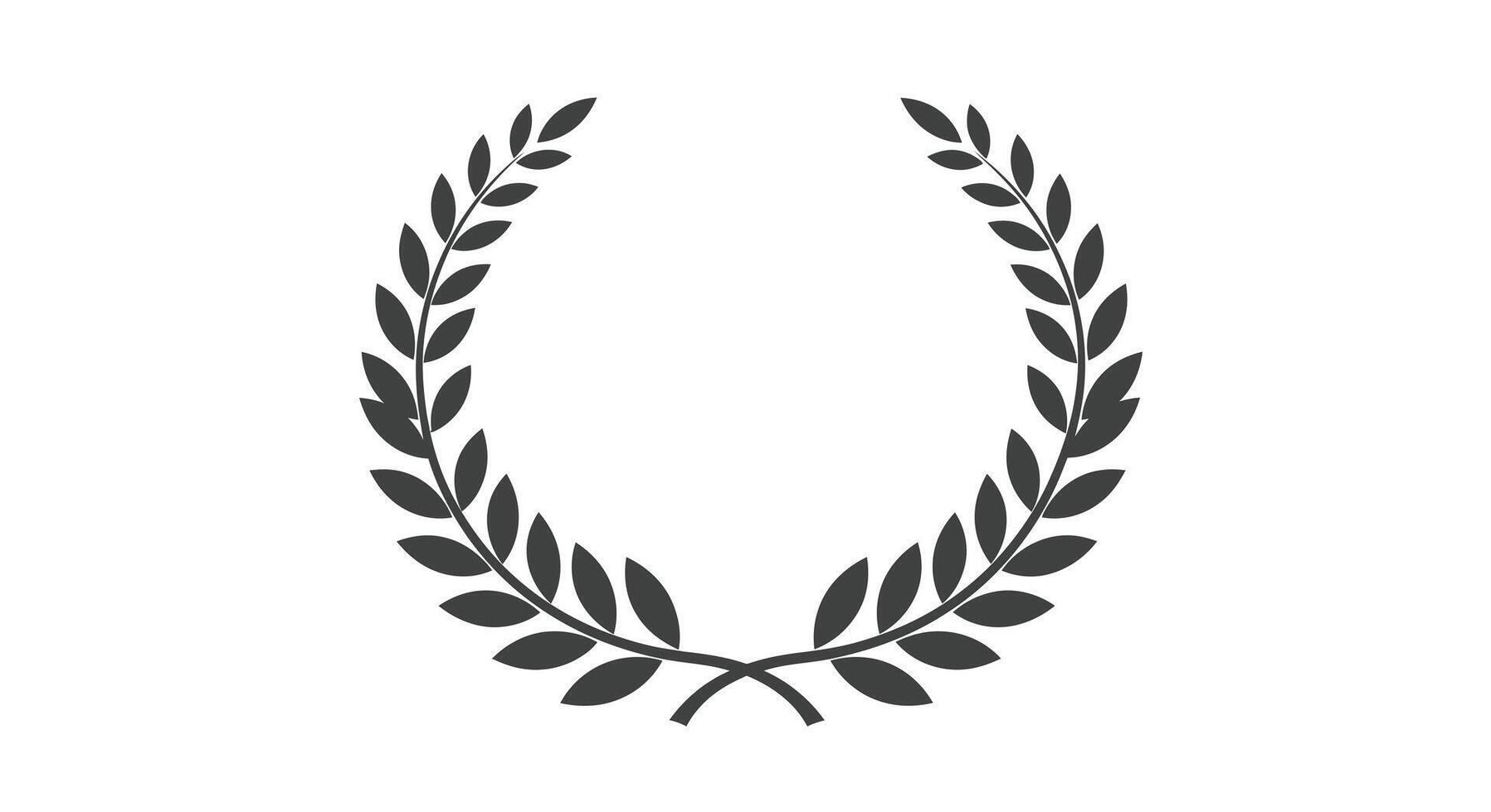 laurel wreath icon on a white background vector