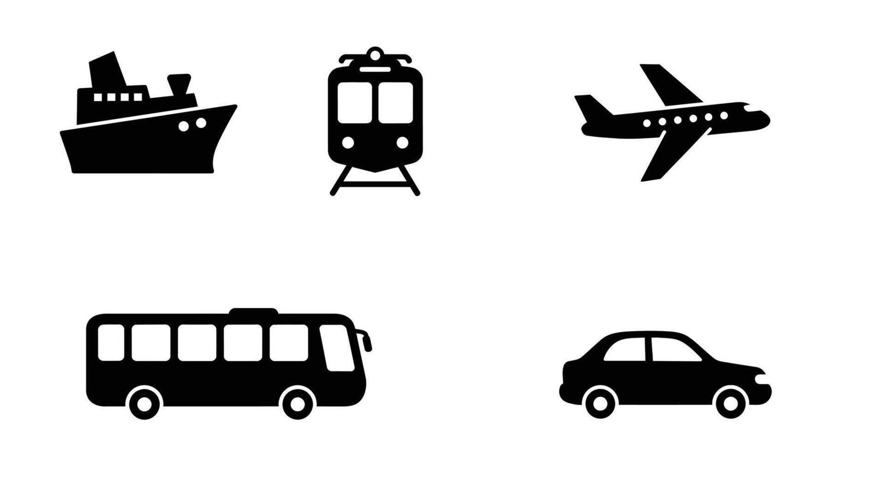 transportation icons set illustration vector