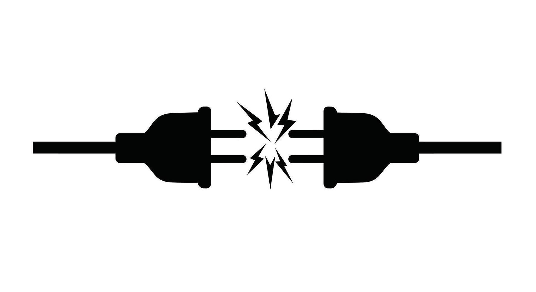 electricity plug icon isolated on white background illustration vector