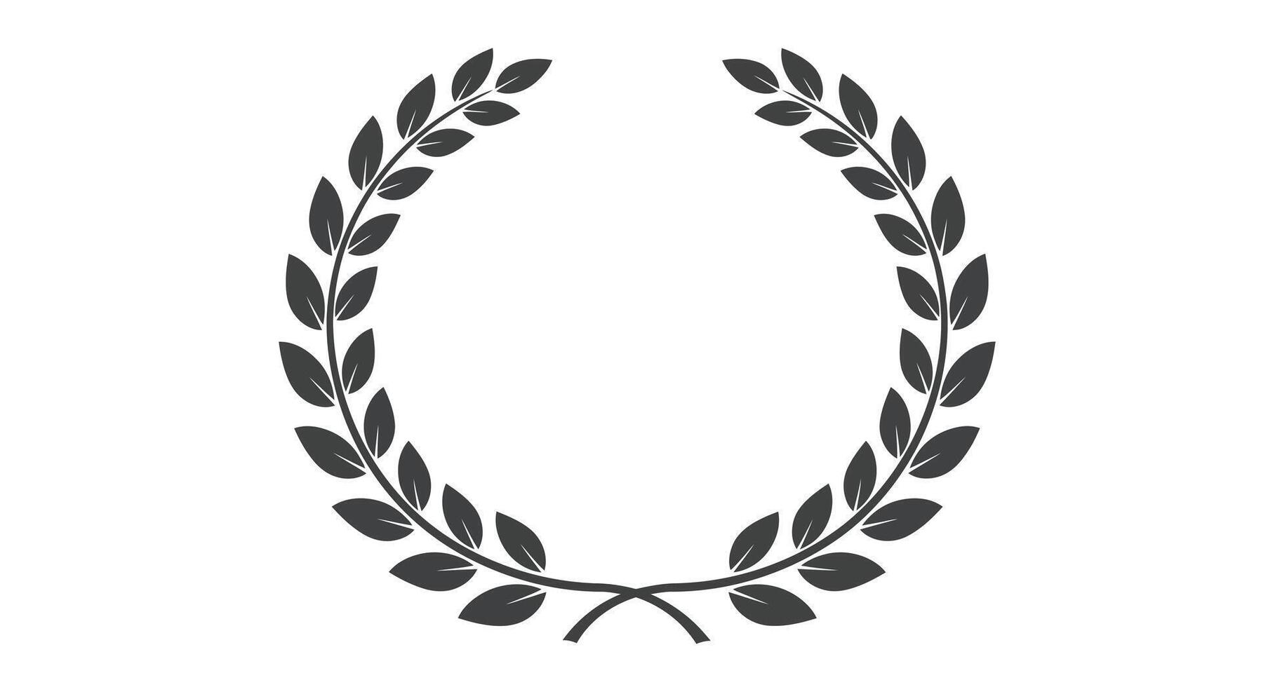 a laurel wreath icon on a white background vector