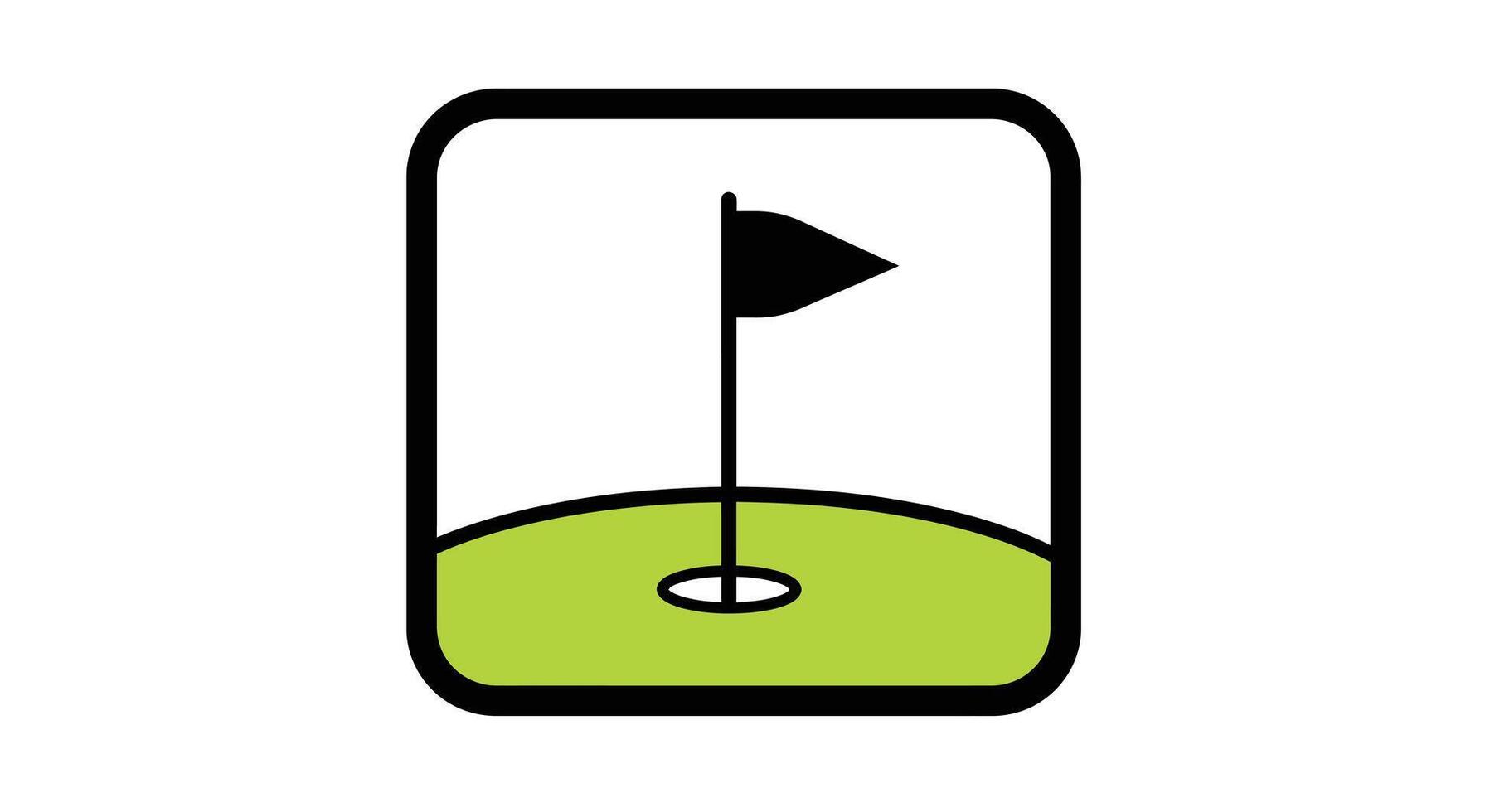 A golf course illustration vector