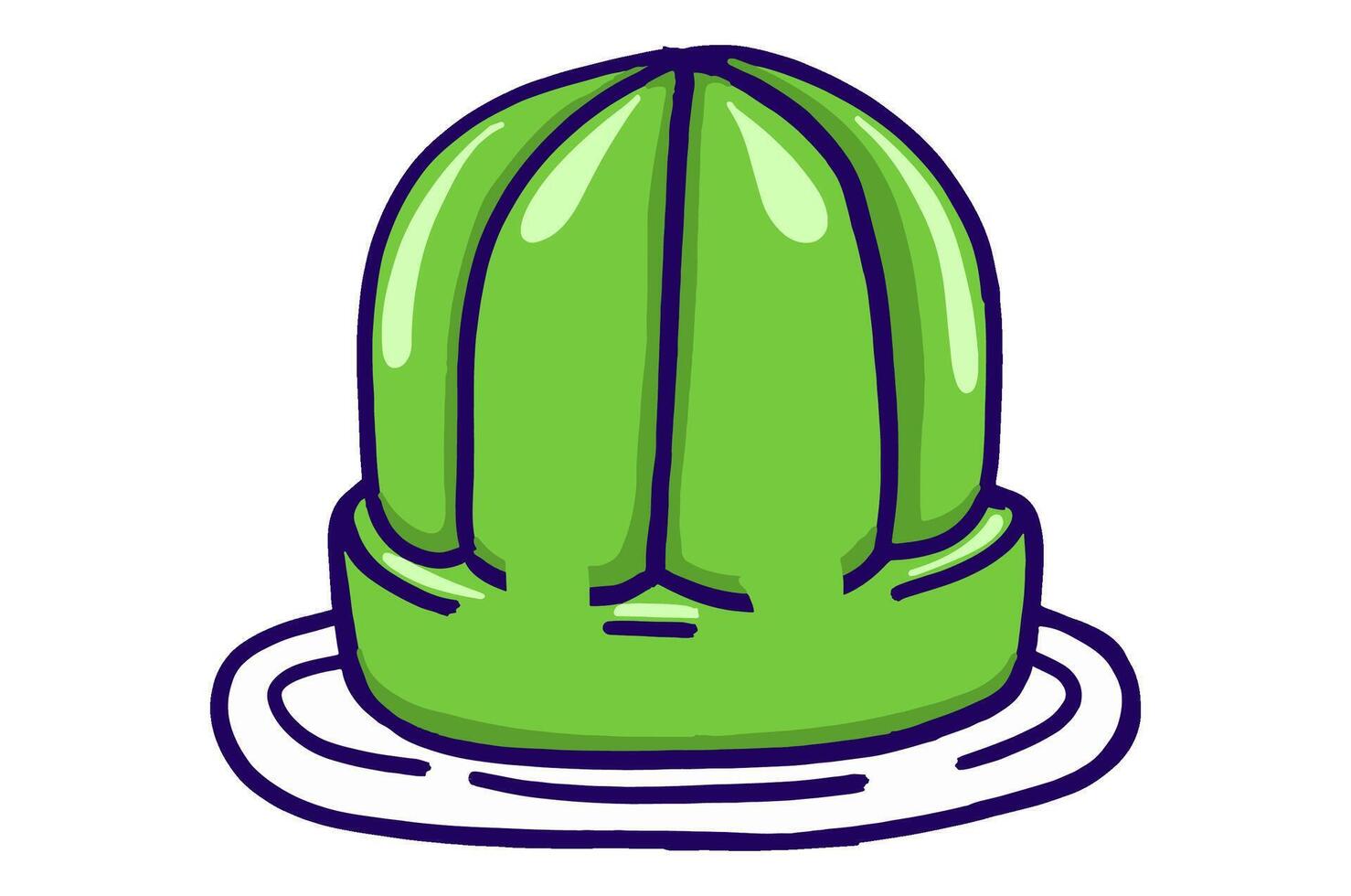 A Shiny Green Jelly On A Plate vector