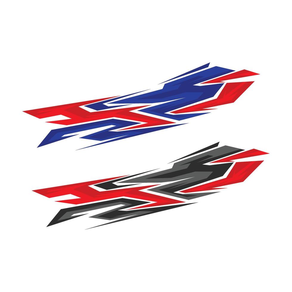 decal livery design for racing car body wrap. modern decal livery with sharp lines vector