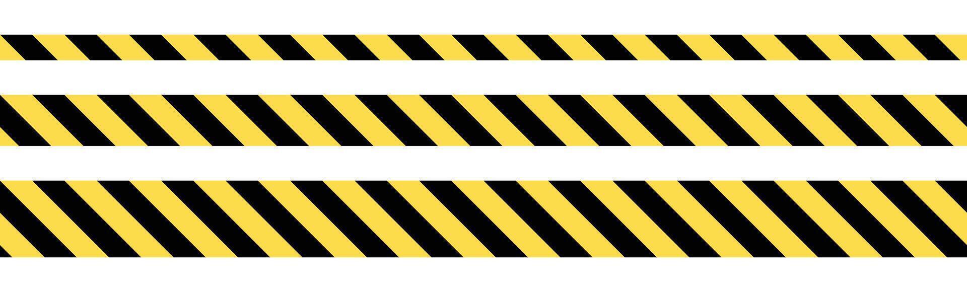 Striking bands of yellow and black stripes on white background, commonly used to denote caution, hazards, or restricted areas, conveying a visual warning message. vector