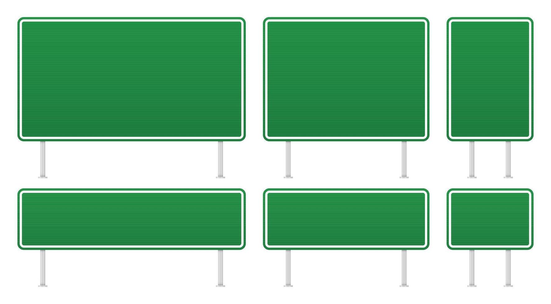 Green blank sign designs for customization vector