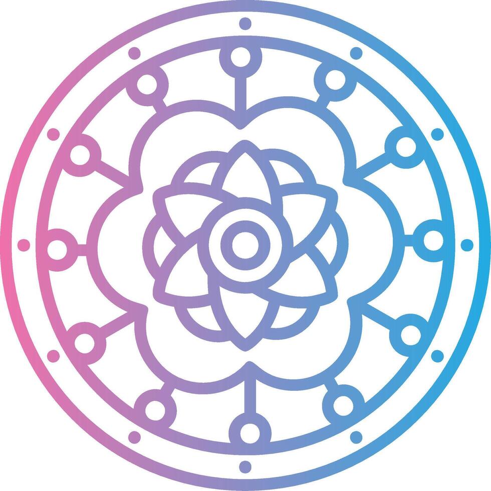 Mandala Polished Tech Badge vector