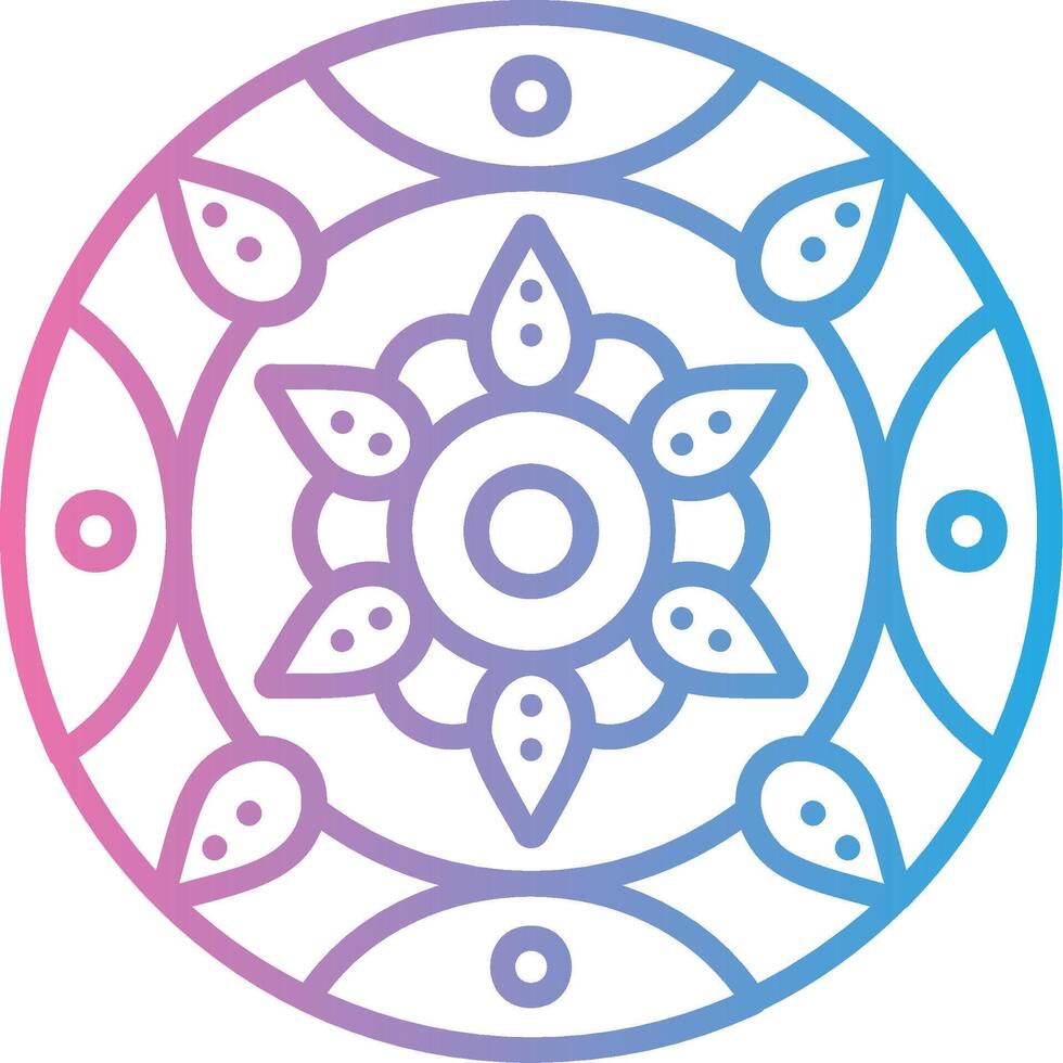 Mandala NextGen Line Drawing vector