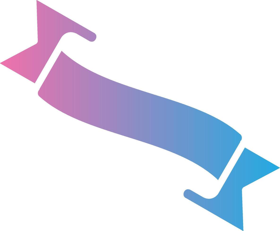 Folded Ribbon Trendy UI Label vector