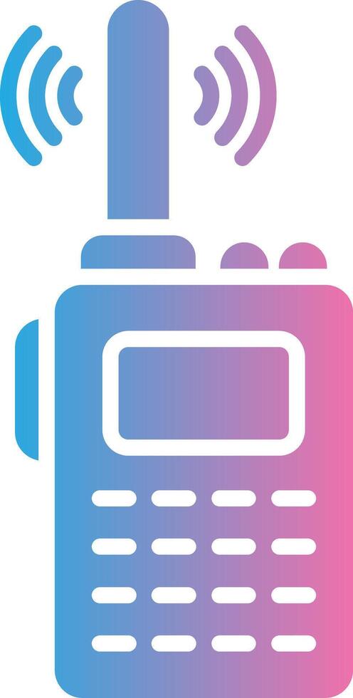 Walkie Talkie Bold Shape Icon vector
