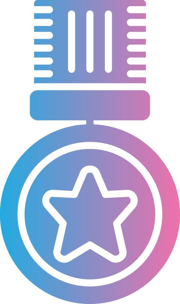 Medal Bold Shape Icon vector