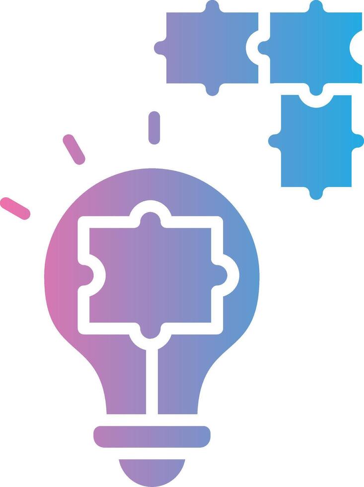 Problem Solving Minimalist UI Block vector