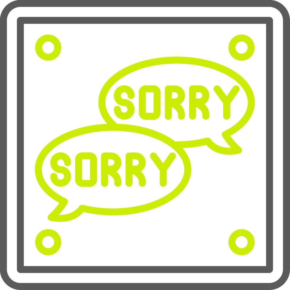 Sorry Professional Line Mark vector
