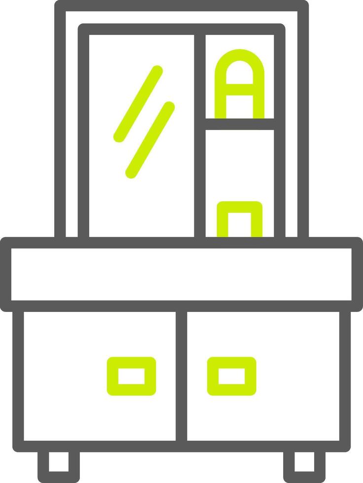 Vanity Table Artistic UI Component vector