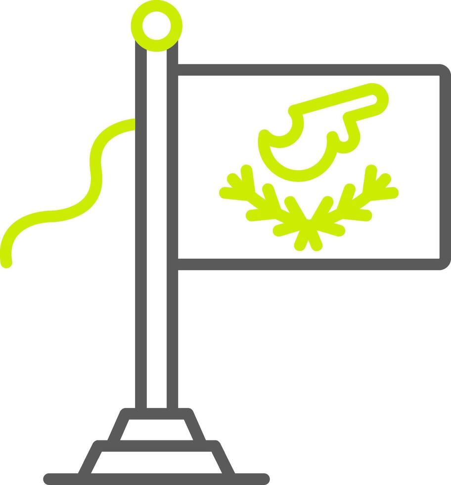 Cyprus Flag Neon Grid Feature vector