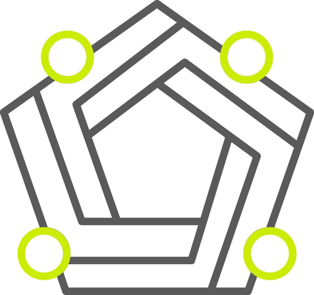 Pentagon Optimized Line Drawing vector