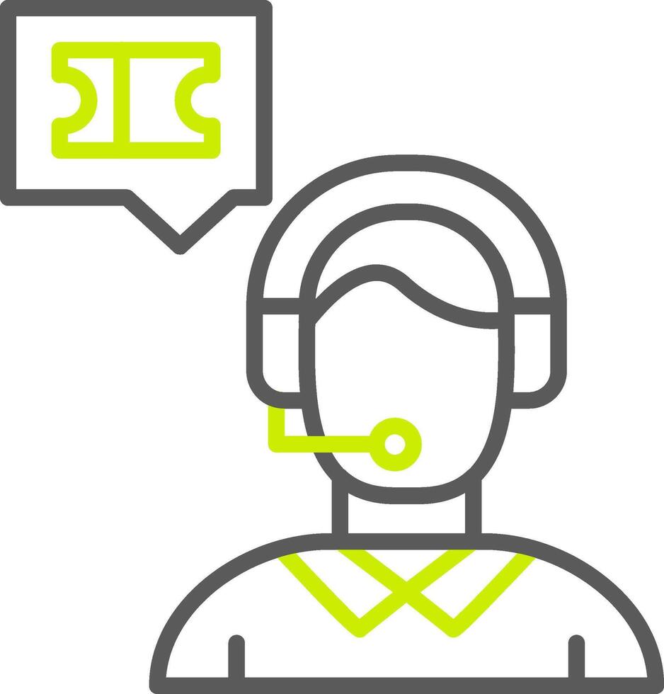 Travel Agent Optimized Line Drawing vector