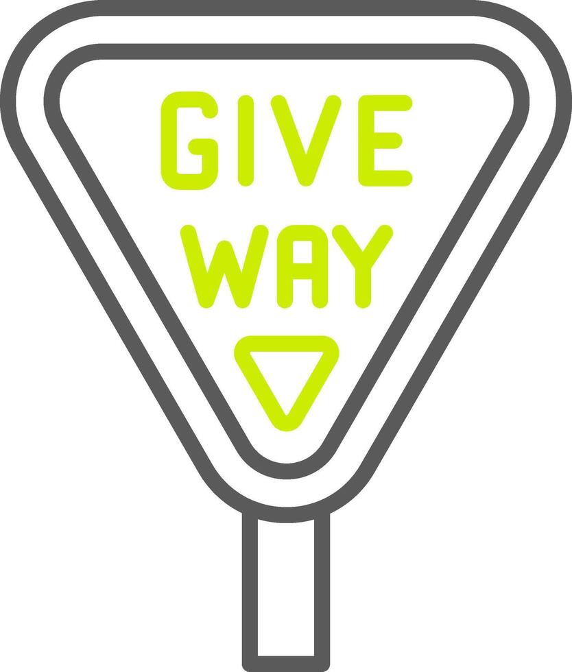 Give Way Polished UI Module vector